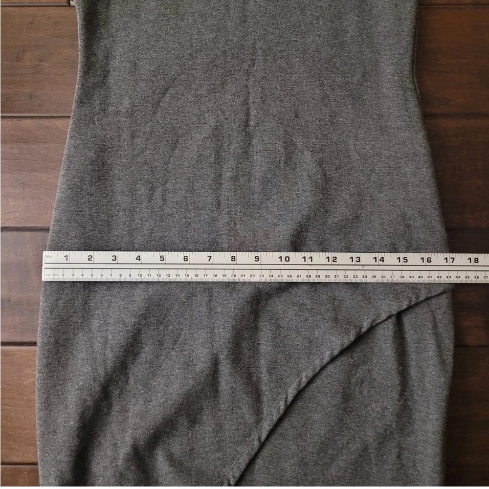 Stowaway Maternity Gray Long Sleeve Wrap Slit Dress Size S - Picture 8 of 8